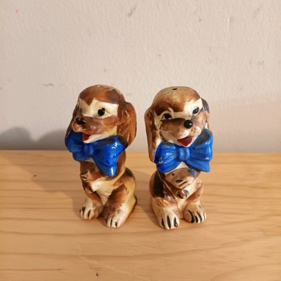Vintage Other - Vintage Dog Salt And Pepper Shakers